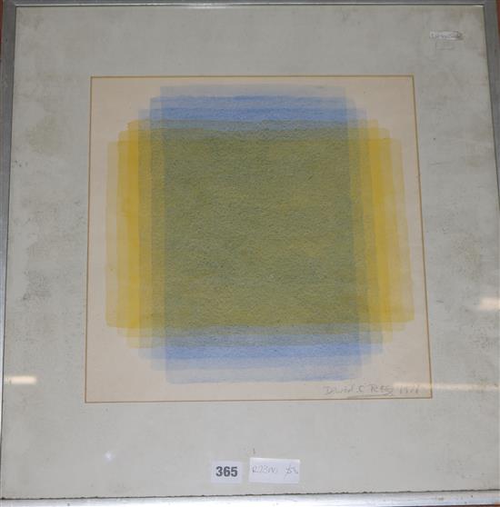 David C. Rees, abstract watercolour, 36 x 36cm